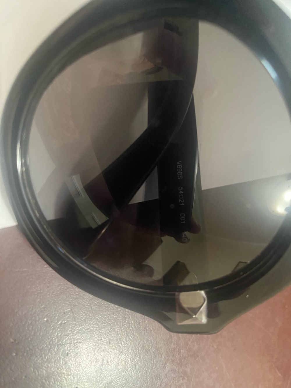 Valentino Black Round Sunglasses with Gold VD Charm - Picture 6 of 12